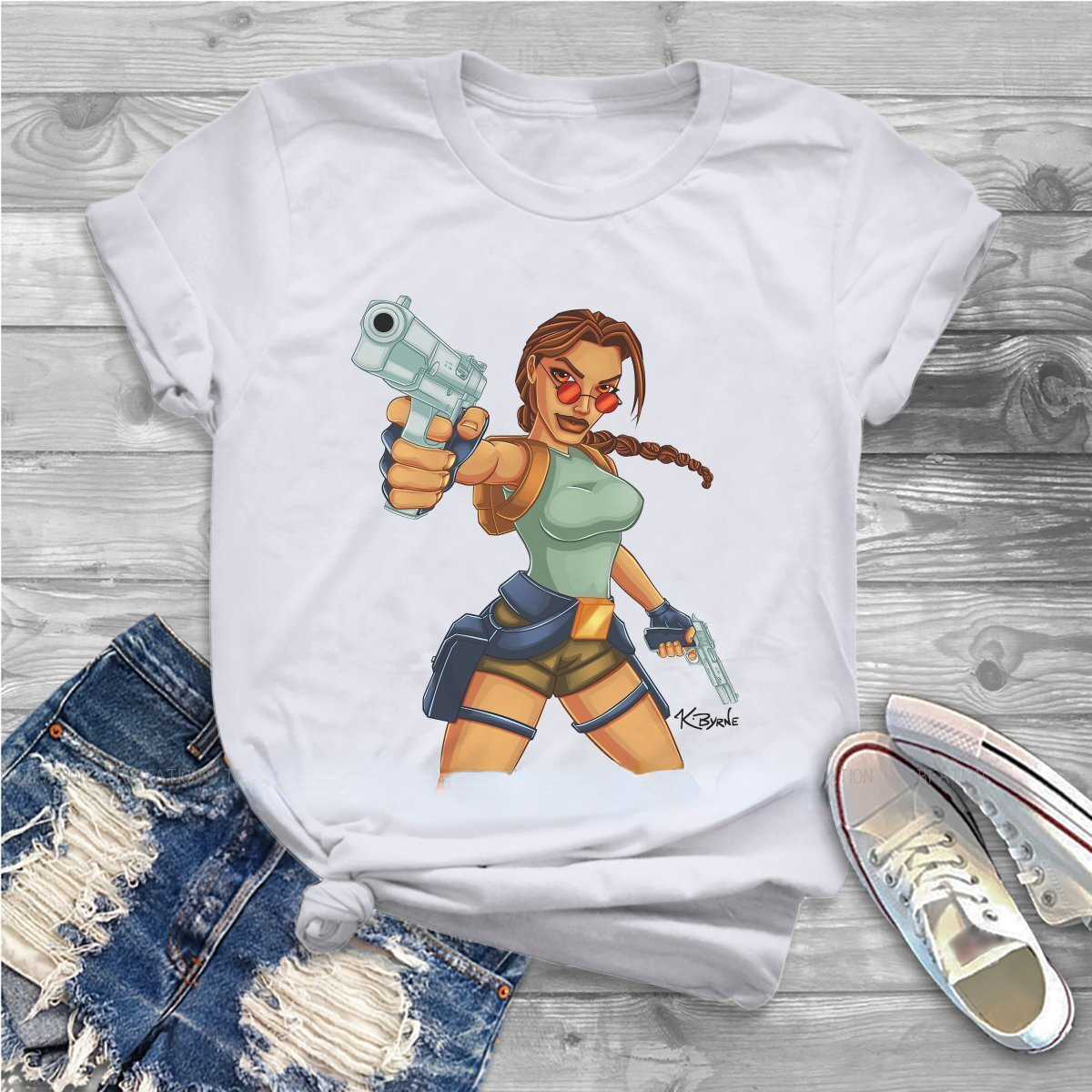 Tomb Raider Lara Croft Adventure Game Film modal TShirts Cool Distinctive Woman's T Shirt Funny Clothing XS-4XL