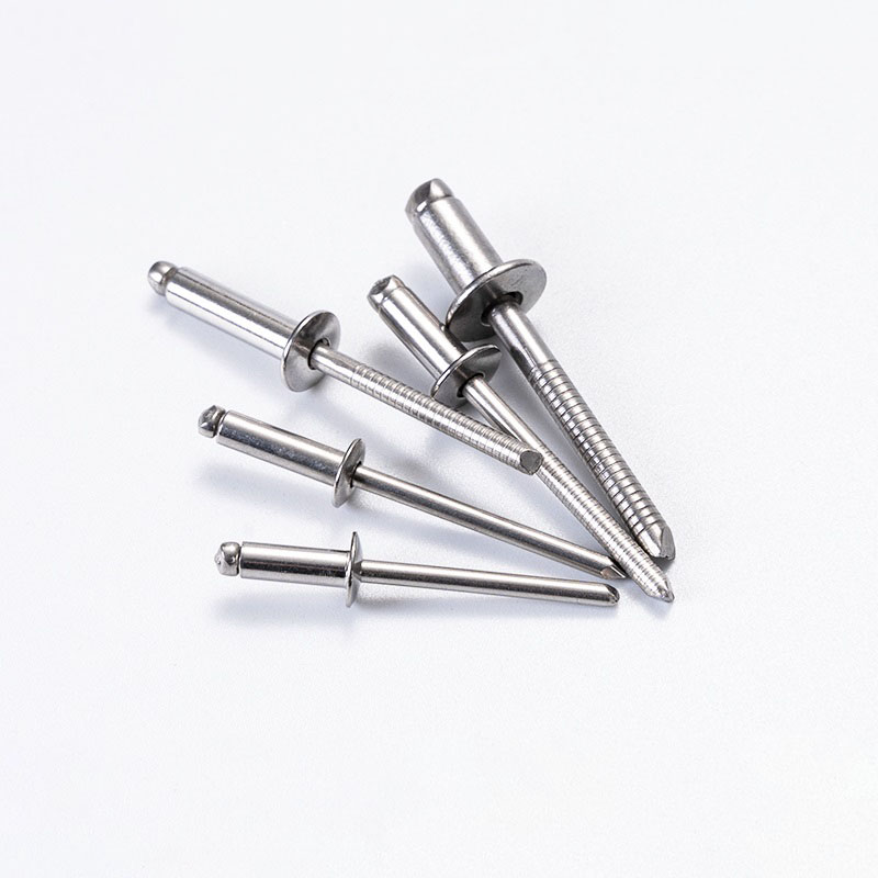 30/Silber Pop Folding Blind Niet -Aluminium -Legierung Nieten Falten Typ M4 * 8mm 10 mm 12 mm Stahlschaft -Darmsturm Auspuff