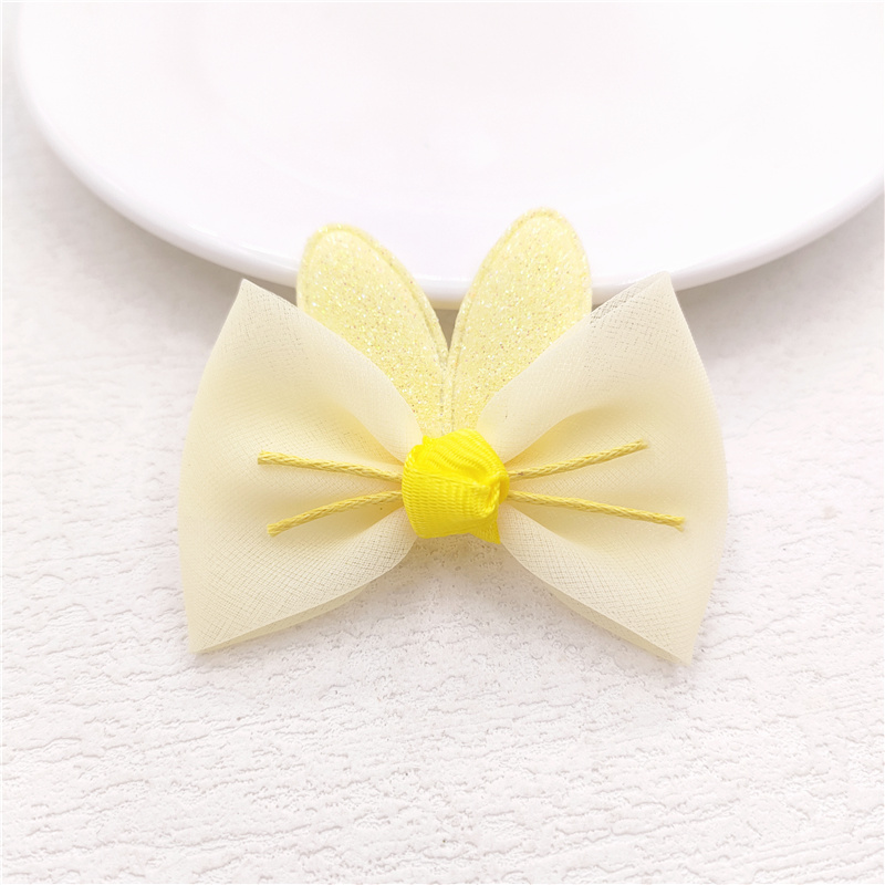 Mesh Bowknot Rabbit Ear Applique For DIY Baby Hair Clip Hat Headwear Crafts Patches Decor Ornament Clothing Accessories