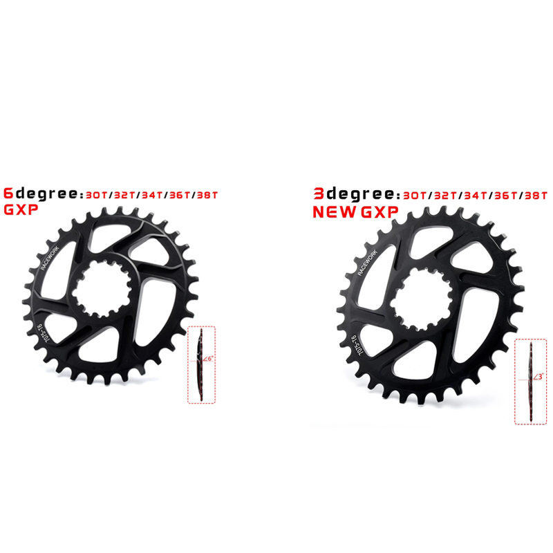 Yarış işi dağ bisikleti gxp zincirleme mtb doğrudan montaj zinciri yüzüğü taç 32 34 36 38 diş krankları bisiklet monoplakız dişlisi