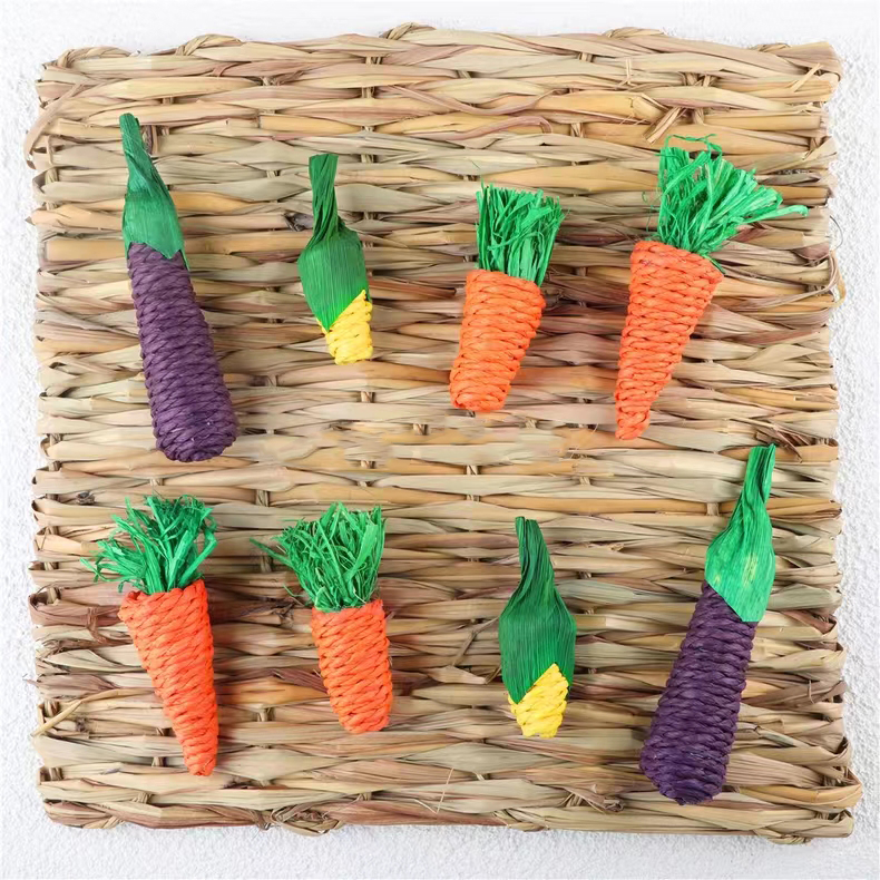 Corbe à paille naturelle Carrot Hamster molaire jouet jouet petit animal de compagnie pour hamster lapin broyant grroducts ronger les fournitures de jouets