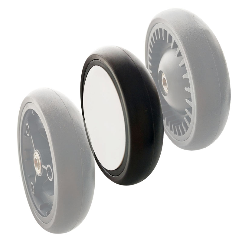 Stroller Back Wheel Compatible Yoyo Yoya Series 13.5CM Rear Wheel 5.3Inch Outer Size With PU Tyre Cover 6900ZZ Bearings