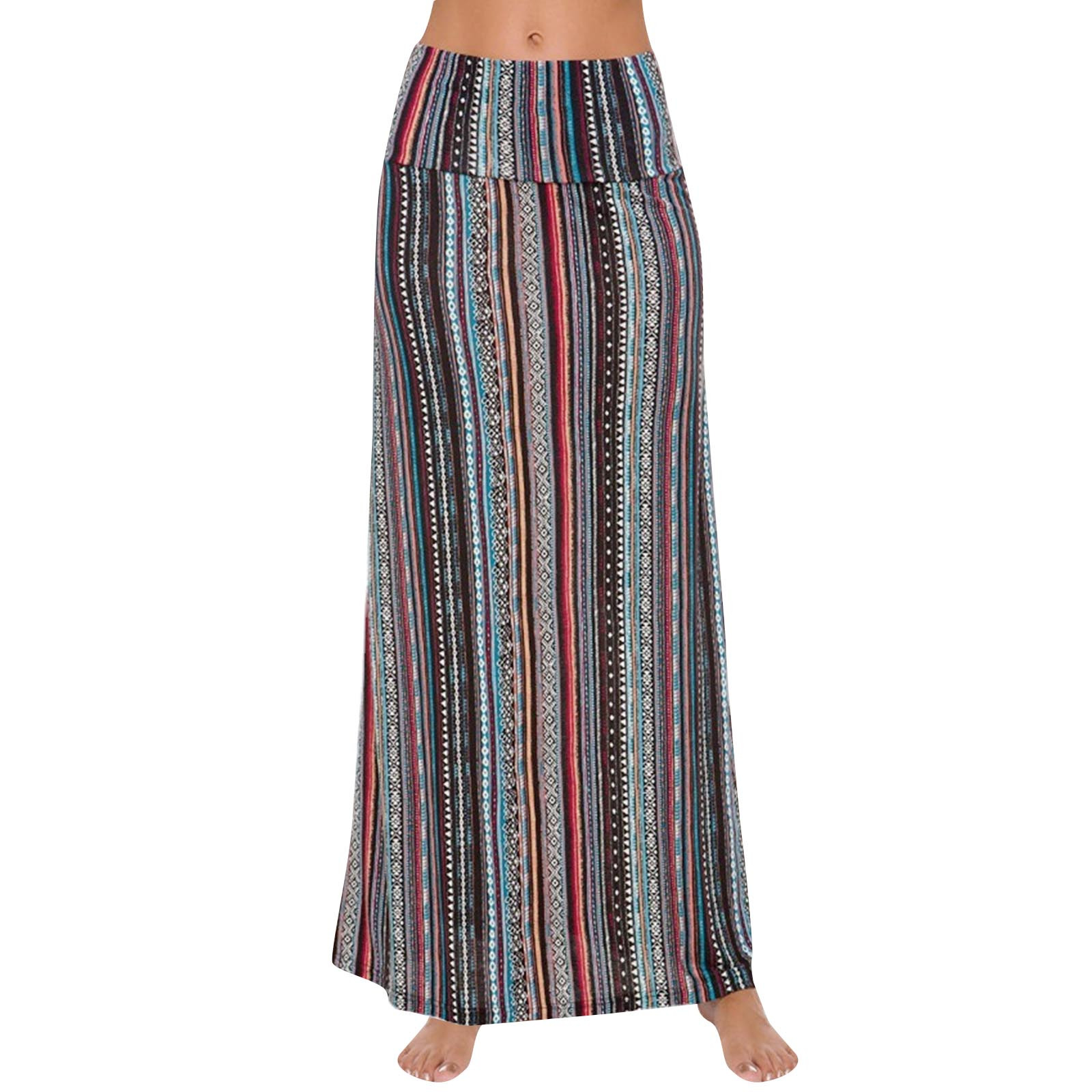 Womens Lange gedrukte hoge taille rok Boho Swing een lijnrok tennisrok met shorts schattige rokken voor vrouwen Jean -rokken