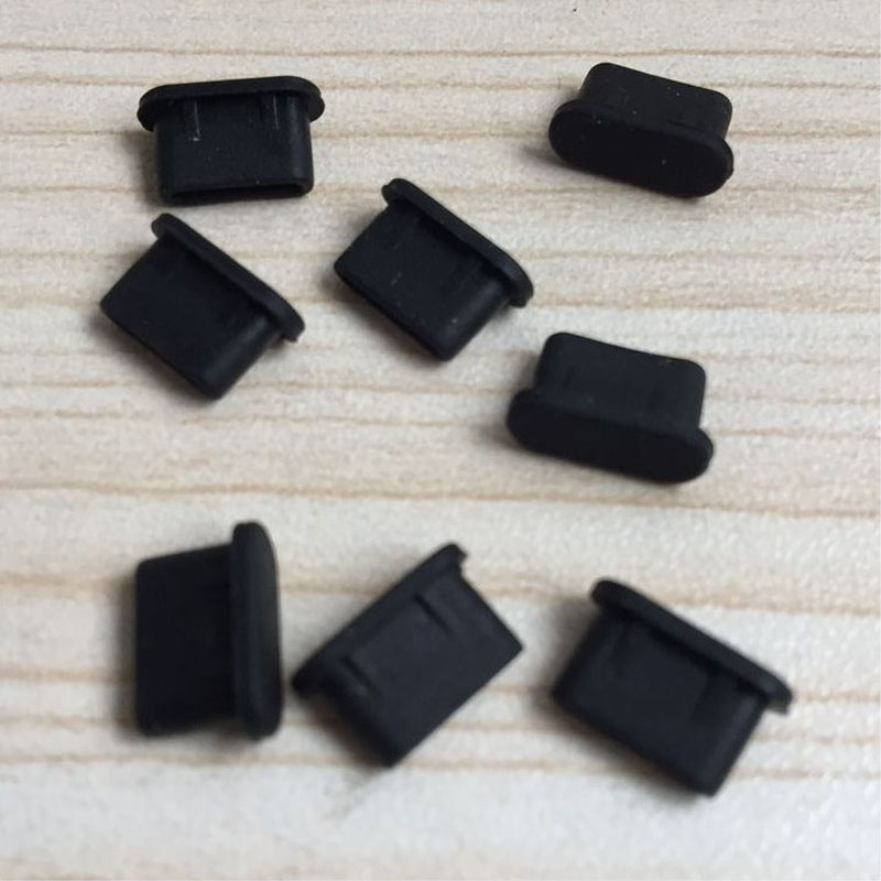 10 piezas USB Tipo-C Puerto de carga Polvo Polvo Silicona USB Tipo C Interfaz de cable Protector para Samsung Huawei Xiaomi Phone Dustplug