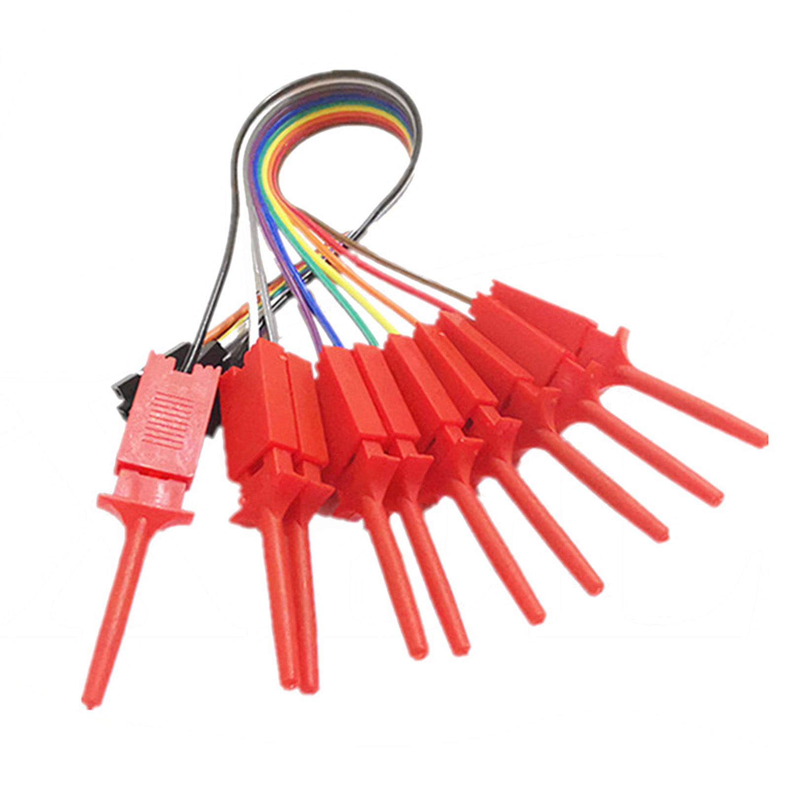 Kit de ligne de clip à crochet 10pin Haute efficacité Logique Analyseur de câble Gripper sonde Test de 20 cm Longueur USB Logic Analyzer Pièces