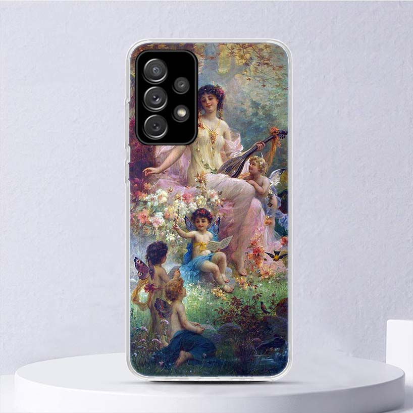 Paint Art Renaissance Soft Case для Samsung Galaxy A52 A53 A54 A32 A34 A22 A24 A12 A14.