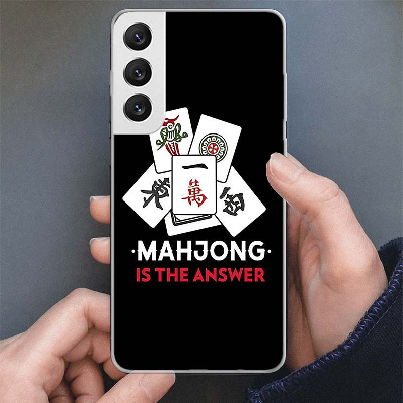 Capa de telefone criativa Mahjong para Samsung Galaxy M12 M21 M30S M31 M32 M51 M52 Nota 8 9 10 20 J4 J6 Plus J8 Soft Silicone Tampa