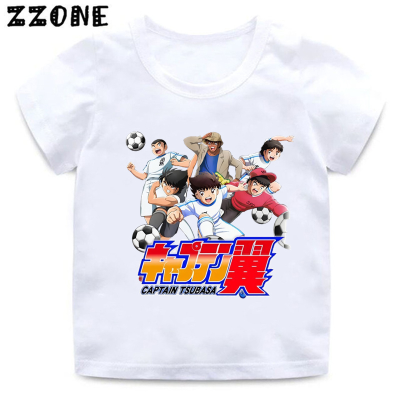 Anime Captain Tsubasa Le Petit Footballer Print Kids T-Shirts Funny Girls Clothes Baby Boys T shirt Summer Children Tops,ooo2309