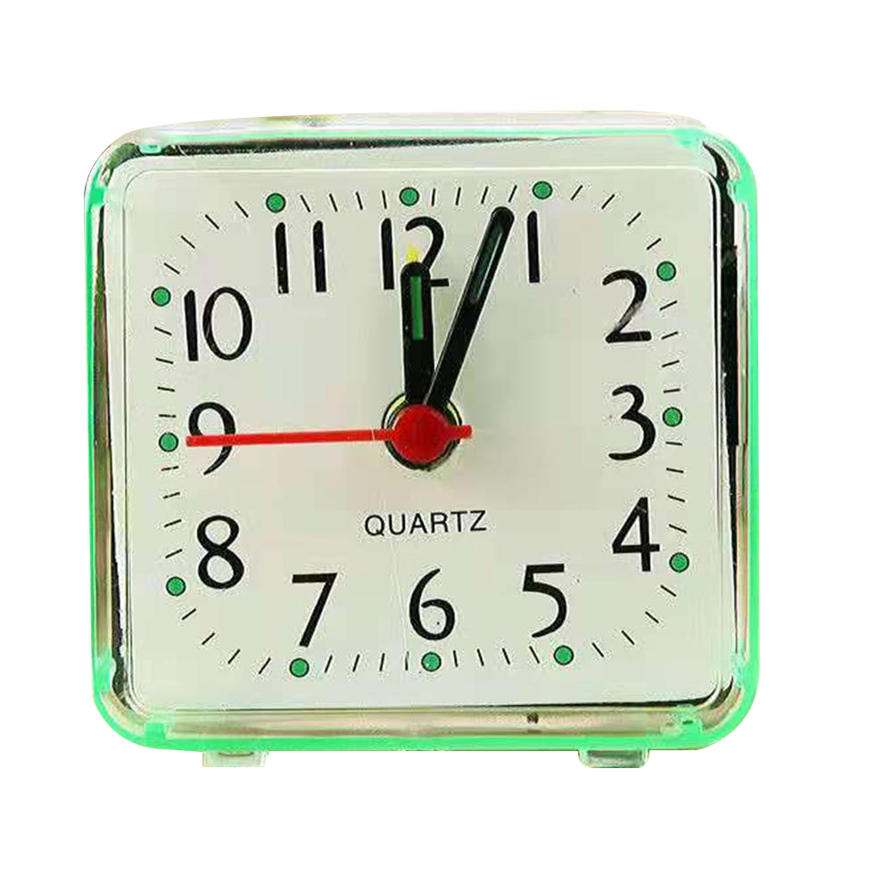 Tabela Clock Square Alarm Clock Smetle Alarm Cama Eletrônica Compact Travel Clock Quartz for Child Students Desk, alarme da mesa