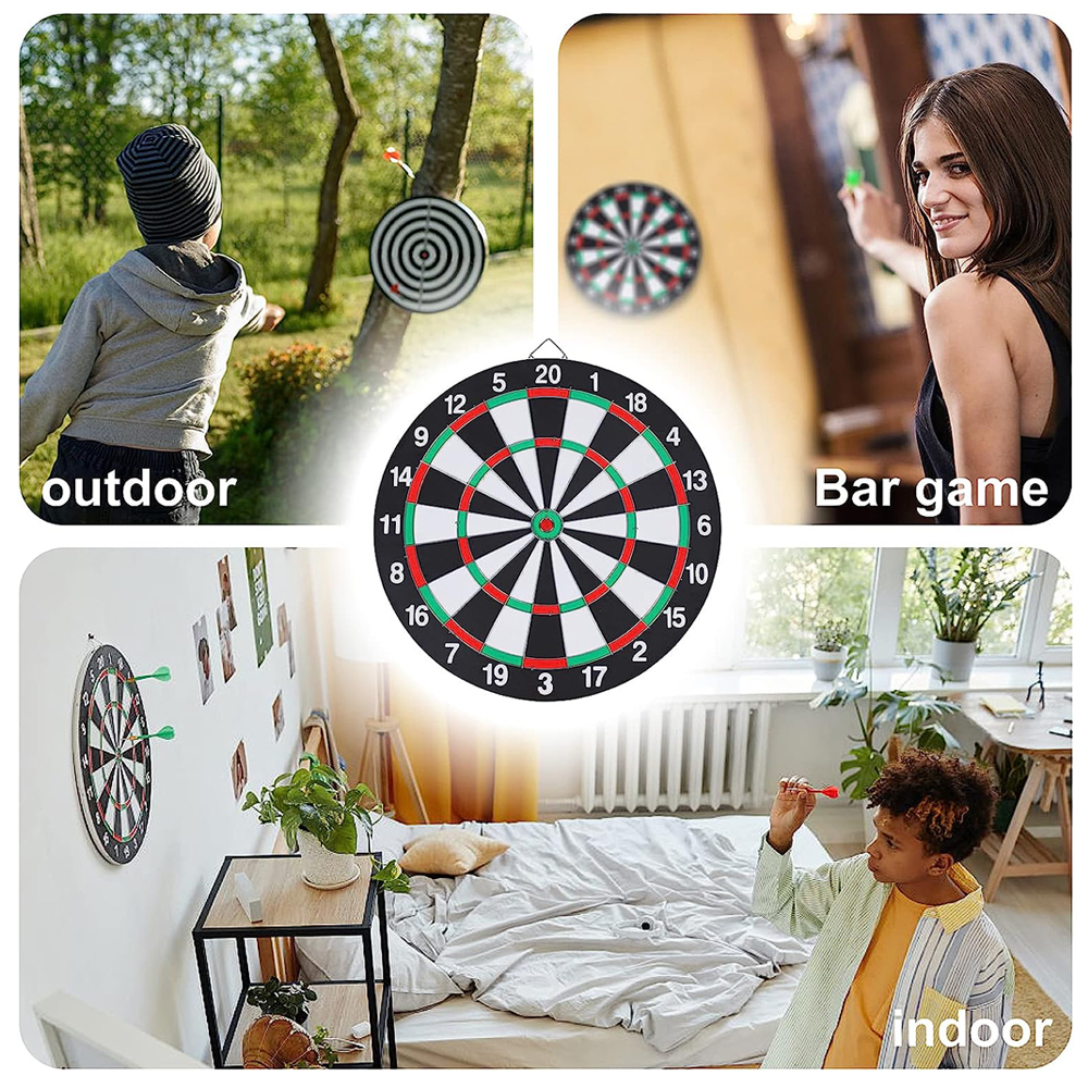 15/12/17/17 pouces Paper Dart Dart Two Games Design With Steel-Plastic Darts for Adults Teens Family Bars Office Leisure Sport