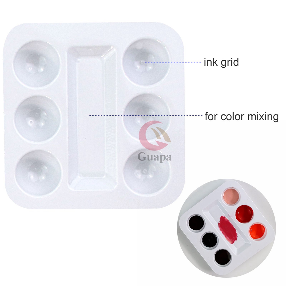 Tattoo Ink Tray /box Disposable White Plastic Pigment Tray Color Palette Holder Adhesive ink Tray Holders Tattoo Ink Palet