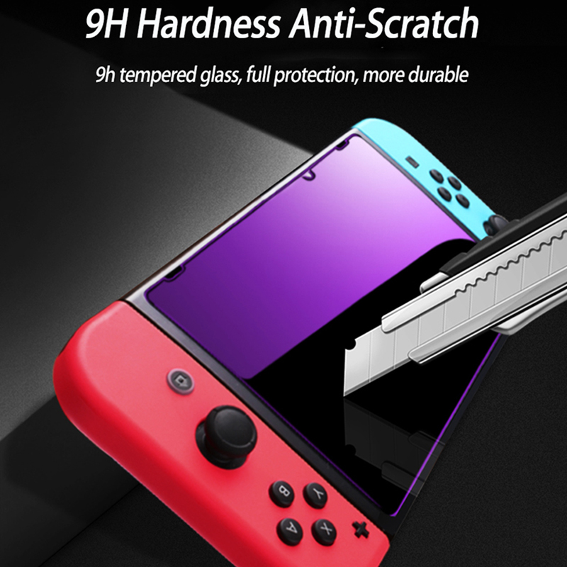 3Pack Anti Blue Light Tempered Glass Screen Protectors for NS Switch for Switch OLED for Switch LITE Eye Protection