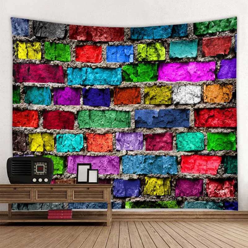 Tapeçaria tapeçarias de madeira em forma de coração decorativo de parede montada na parede colorida parede de pedra retrô de madeira tapeçaria hippie bohemian decoração de casa r0411 1