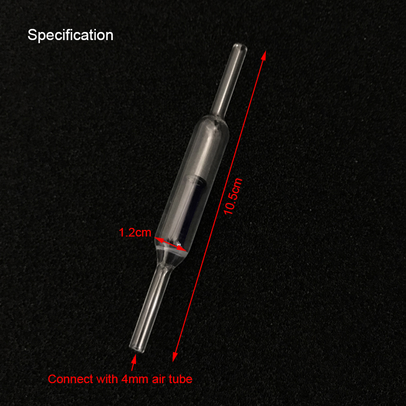 1st Glass One Way Non-Return Check Valve Aquarium Air Pump Accessories Compatible with 4mm Air Pipe Transparent