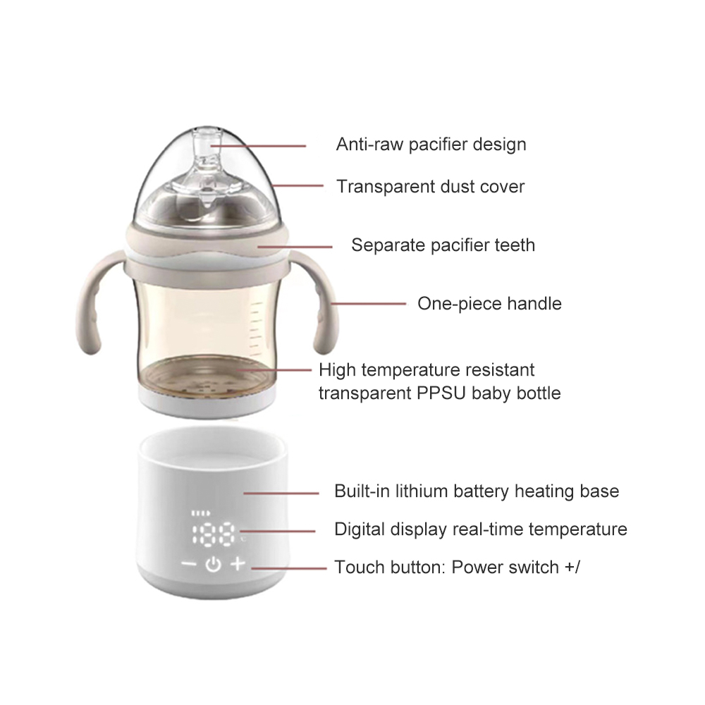 37Wポータブルベビーボトルウォーマーミルクヒーターデジタルディスプレイ付き5500MAHバッテリー瞬時温かい母乳