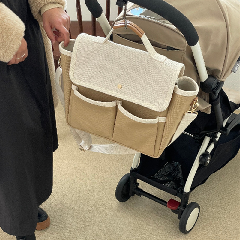 PRAM NAPKY BAGOS Organizador de cuidados de bebê Mulheres Atividade Mama Bag Mãe Crianças Acessórios Organizador carrinho de enfermagem Bolsa de troca