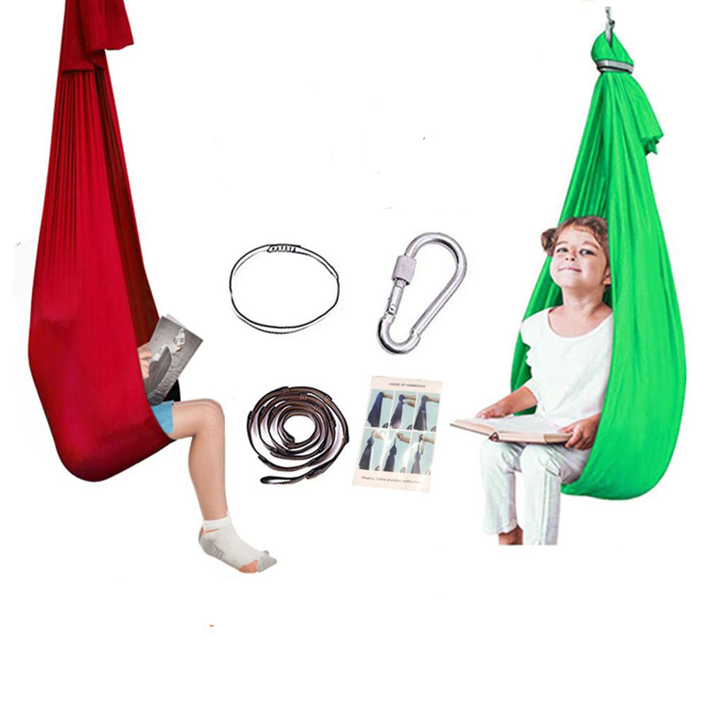 Elastische hangmat voor autisme elastische pakket sensorische kindertherapie stabiele stoel swing kinderen swing hangmat stoel stoel binnenshuis buiten speelgoed