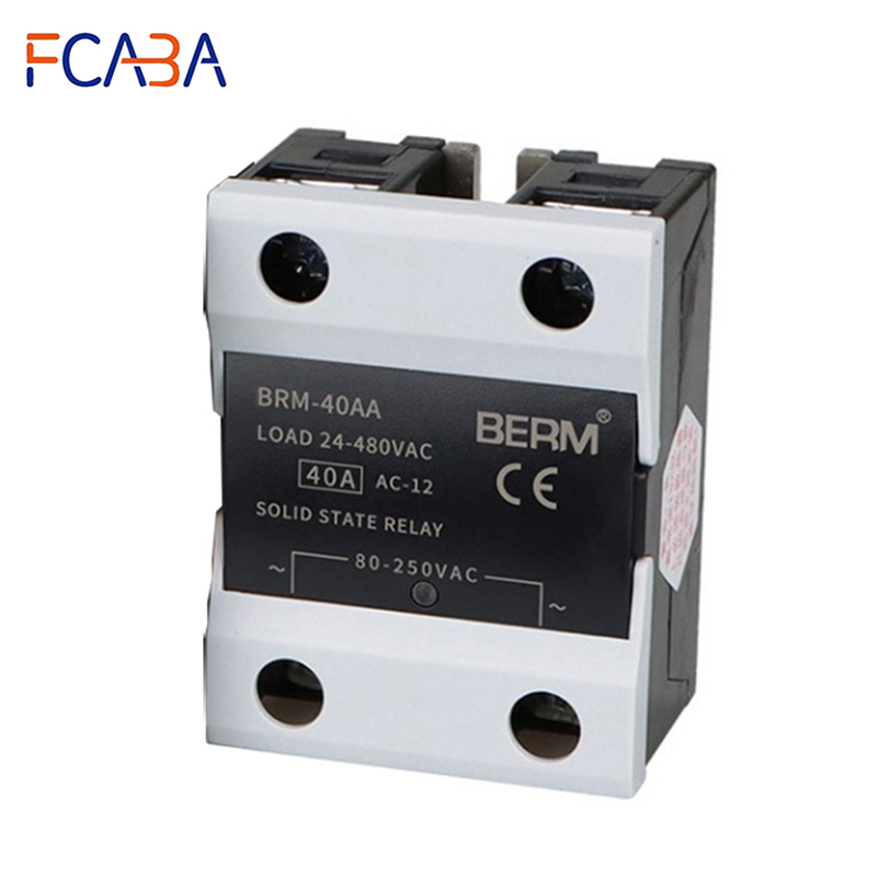 FCABA Solid State Relay SSR 10AA-40AA AC Controlled AC Module 80-250VAC Input 24-480VAC Output High Quality