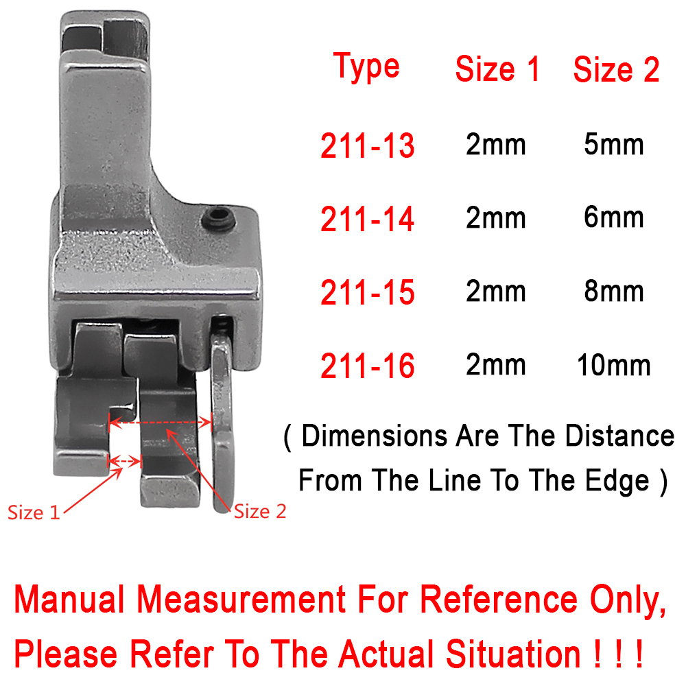 Dual Compensating Raising Presser Foot With Guide For Make Pocket Open Wire Stop Foot Industrial Sewing Machine Accessories