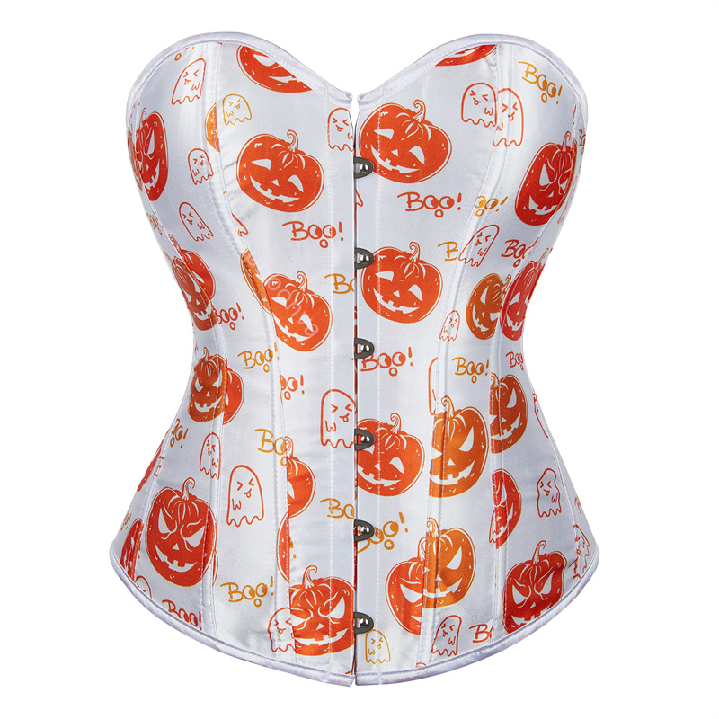 Bustiers de corsés para mujeres Overbust Corset Top Corselet Sexy Pumpkin Creamel Corselet de talla grande Corsetto Korsett