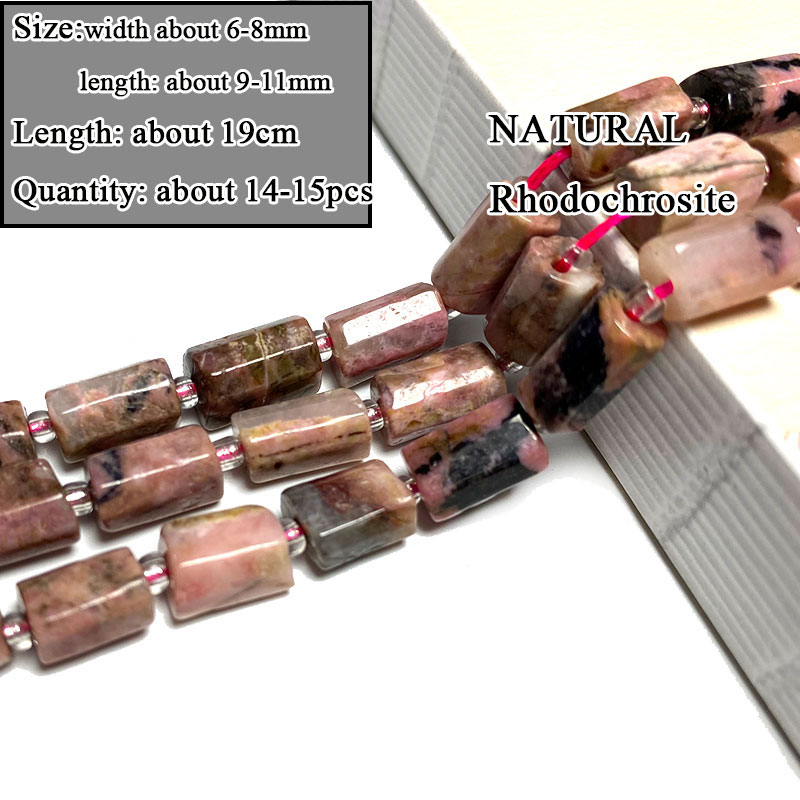 Großhandel natürliche Rhodochrosite verschiedene Form Steinperlen rund facettiert Rondelle Quadrat Oval für Schmuckherstellung DIY -Armband