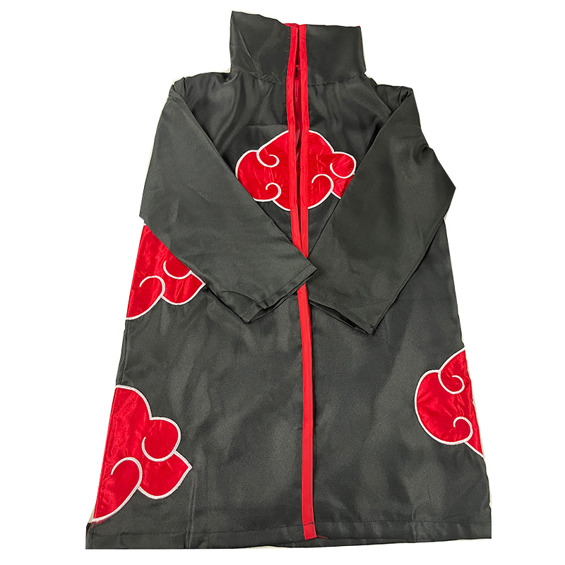 Japansk ninja kappa itachi cosplay kostym barn smärta deidara fancy halloween kostym unisex anime cool outfit blixtlås svart kappa