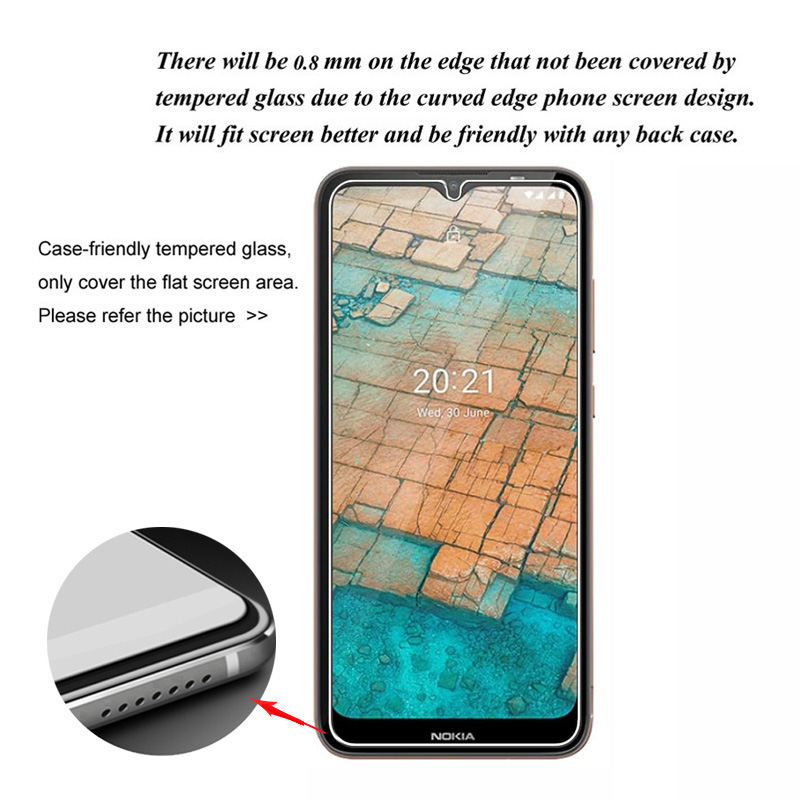 für Nokia C32 C31 C30 C30 C20 C20 C100 C200 C210 C300 C12 PRO C10 C21 PLUS PLUS TEMPERTE GLASE SREPORTSPRÜFUNG 10H