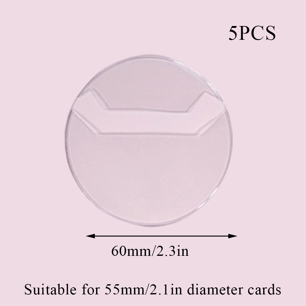 Rund kortlagring Displayhylsa Badge Protector Case Anime Badges Laser Shining For 30mm 75mm ITA Bag Accessories Pin Case