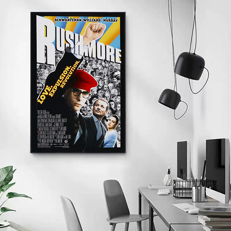 Rushmore Film Classic Movie Poster Canvas Imprimir Morden Room Arte da parede Picture Decoração de parede Decoração de filme estético Decoração de parede