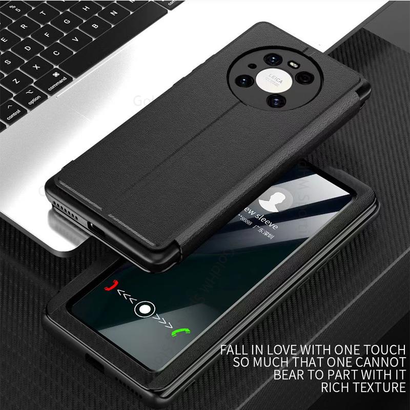 Funda for Honor 90 Pro 80 GT Views Windows Temperred Film Film Flip Case for Honor X50i X40 GT X30 Leather Stand Kickstand Cover