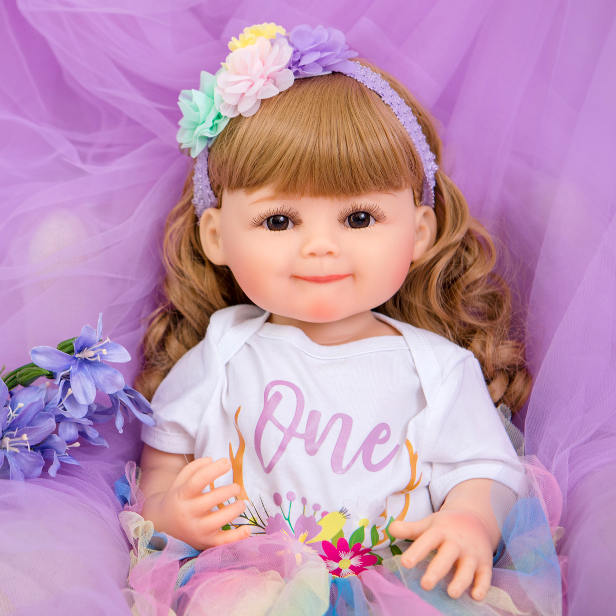 22inch Super Cute UU Doll All Silicone Reborn Baby Doll Maternal and Child Teaching Aids Birthday Gifts For Children's Day