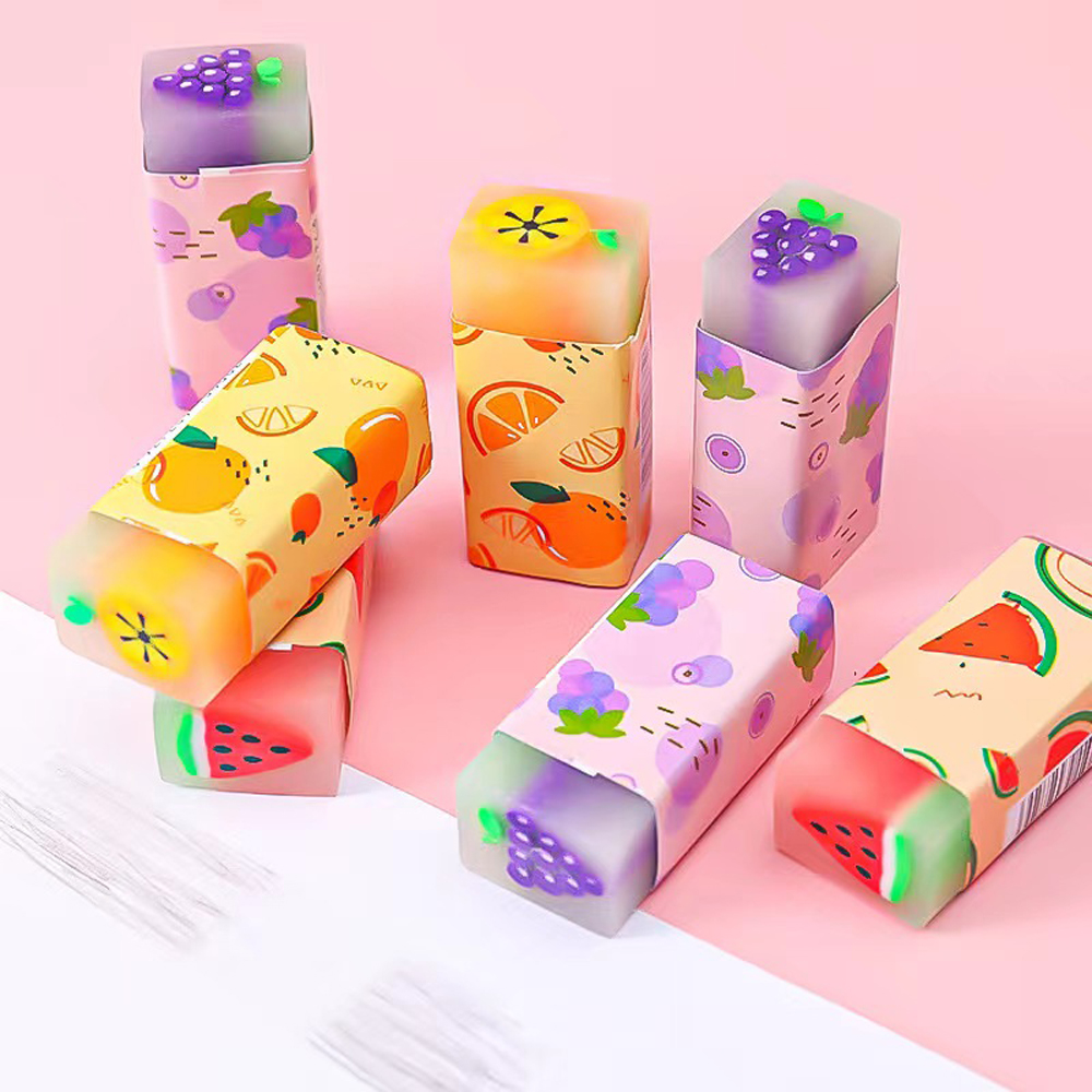 Cute Kawaii Creative Fruit Gumer Guma papierniczka School School Nowość Piękna gumka ołówkowa