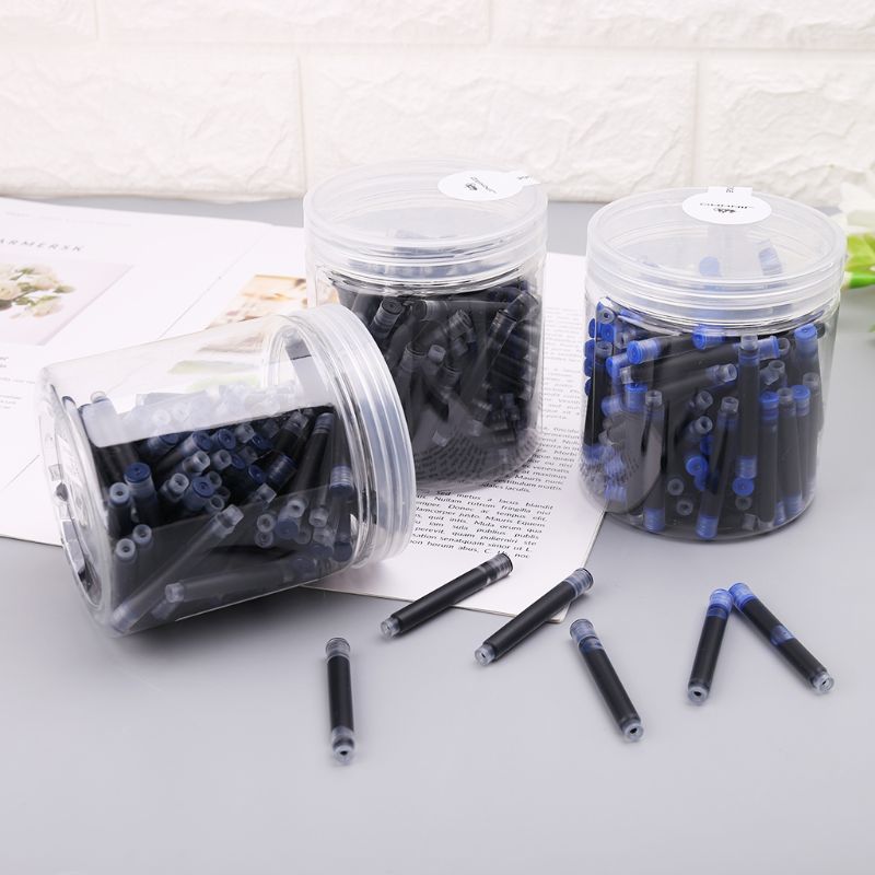 Jinhao Universal Black Blue Fountain Pen Ink Sac Cartridges 2.6mm Refills