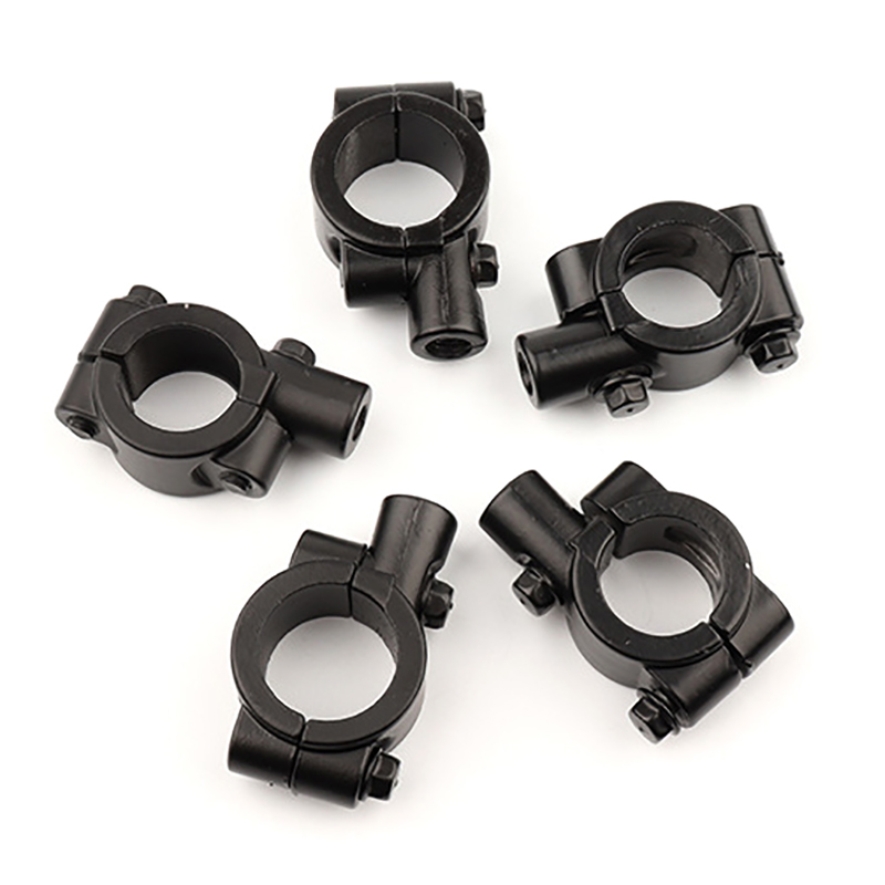 2 stks 22 mm stuur 10 mm 8 mm 6 mm schroefdraad motorfiets spiegelbevestiging klem klem spiegelhouder adapter zwart