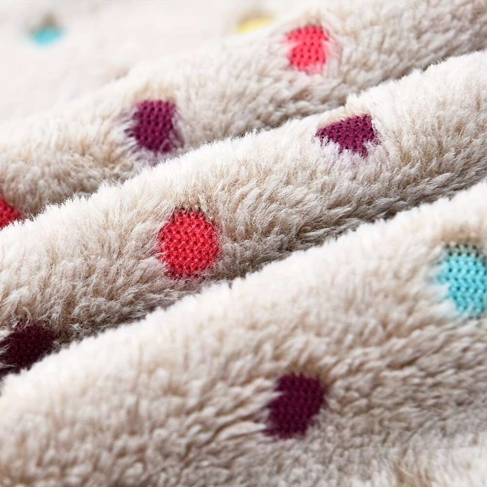 Pet Coral Fleece Flannel Bed tapete macio macio e fofo