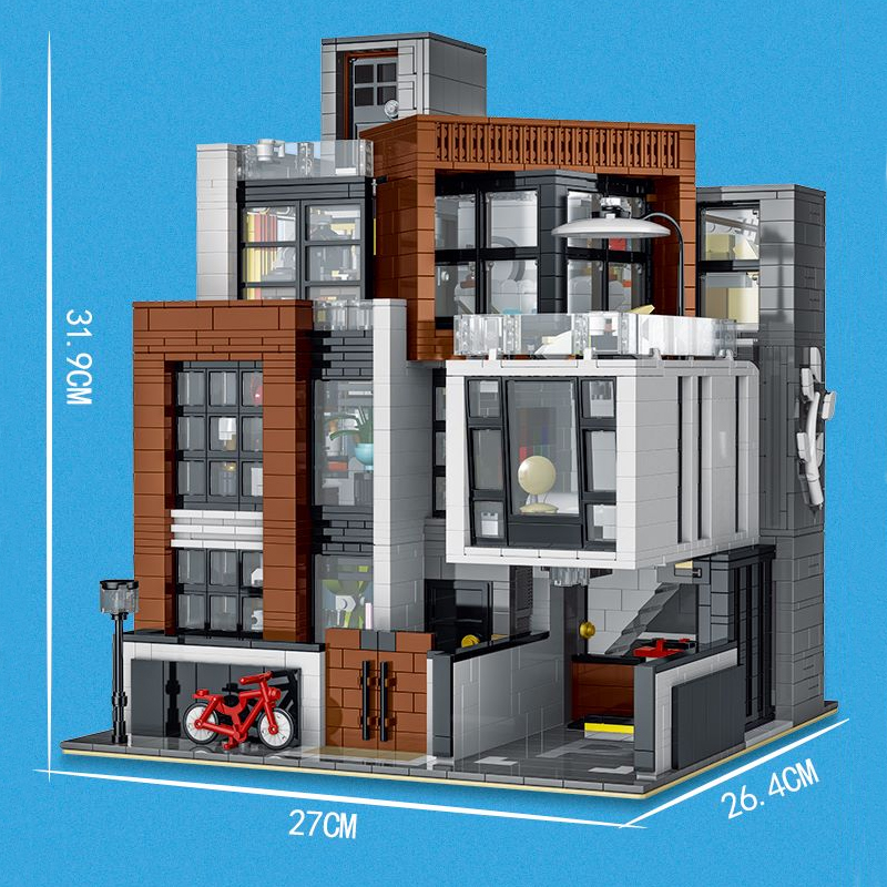 Creative Moc Modern Villa City Street Blocks Building Blocks Modular Expertury Brick Brick Toys Gift para niños