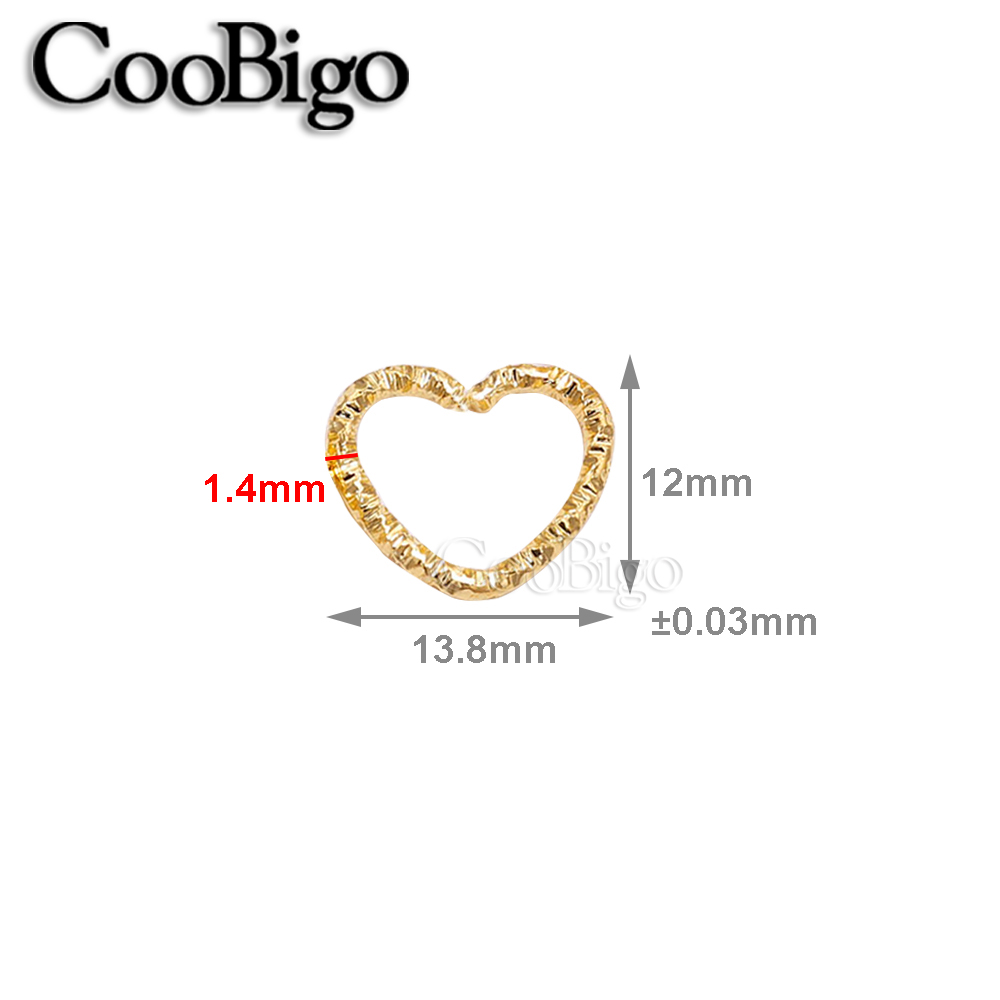 Hair Braid Split Rings Connectors Charms Heart Rings Twisted DIY Jewelry Headwear Decorative Making Finding Accessories