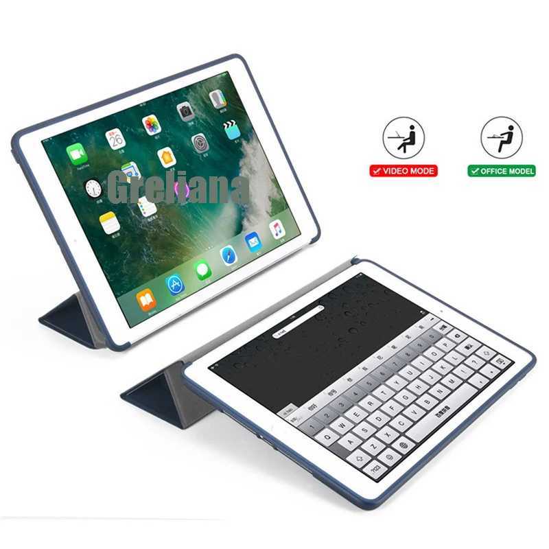 Сумки для планшетных компьютеров для iPad Air 1 A1474 A1475 Smart Case 5 форм подставки тонкой кожаной мягкой крышки для iPad Air 2 A1566 A1567 9,7 Автоматическое сна/пробуждение 240411