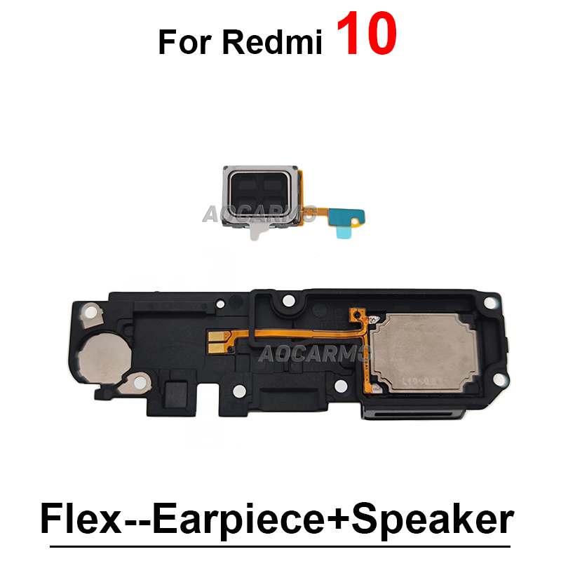 Pour Redmi 10 10C Note10 Pro Eleepiece Ear en haut-parleur et haut-parleur inférieur Buzzer Flex Cable Remplacement des pièces pour Redmi Note 10pro