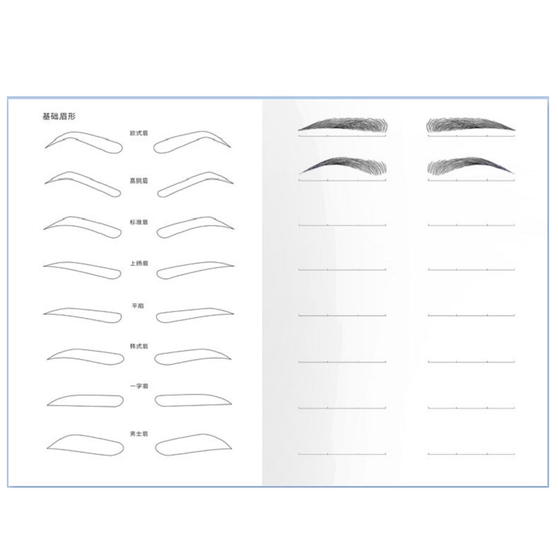 Smartbao Facechart Eyebrows Beauty Makeup Face Charts Ritning Lip Eye Brow, A4 Szie, 30 Sheets Paper