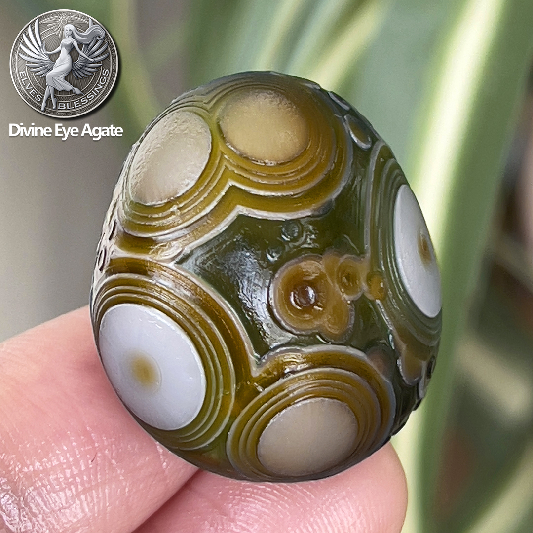 Perle de bijoux de pierres naturelles souhaitant l'agate rugueuse pierre purement naturel de l'œil coloré naturel pour les bijoux de bricolage faisant rare gobi agate