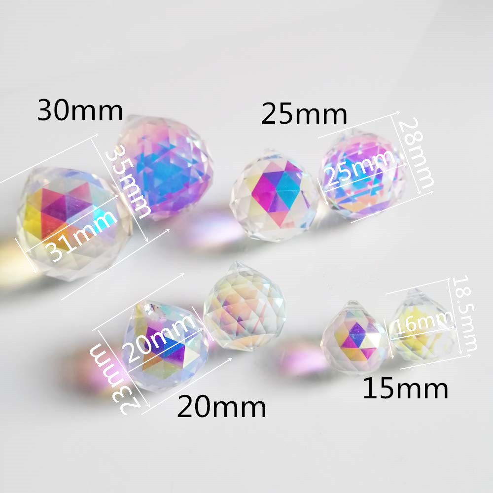 Camal 15/20/25 / 30 mm AB COLOR CRISAL BALL PRISMES PENDANTS SUNCATCHER CHANDELER LAMPE CURTORT