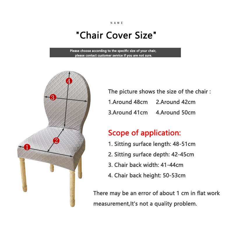 Round Back Large Arc Pall Cover Seat Elastic Chair Cover Four Seasons Dining Home Modern Minimalist Chair Cover Cover