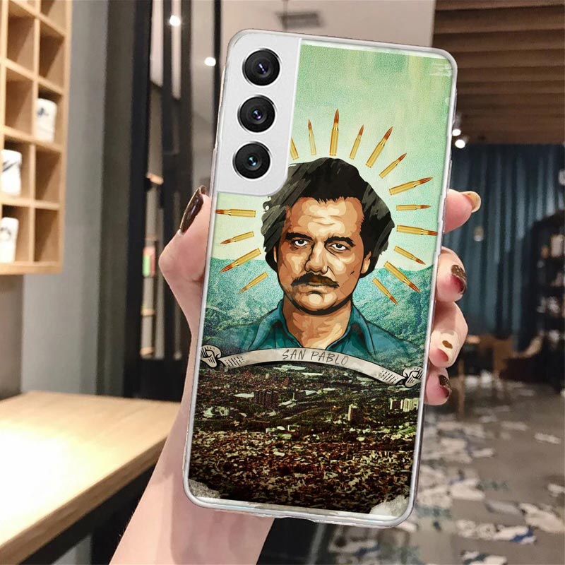 Narcos TV Series Pablo Escobar Selmo del telefono soft Samsung Galaxy M12 M21 M30S M31 M32 Nota 20 Ultra 10 Lite 9 8 J4 J6 Plus + M5