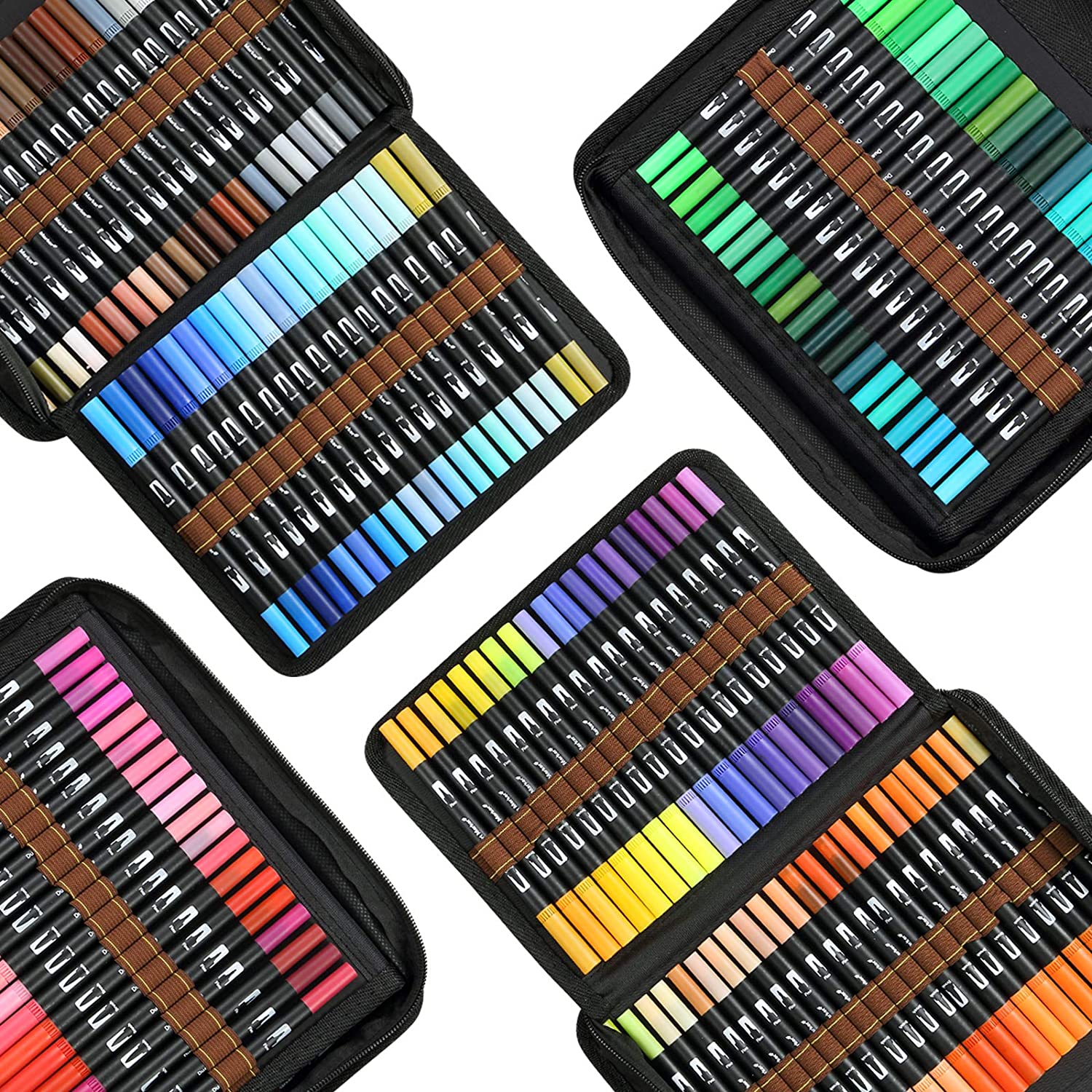 24.12.34/48/72/100/120 Farben Dual Tipps Aquarell Pinselstifte Malvorlagen für Kalligraphie Zeichnen Skizzierfärben