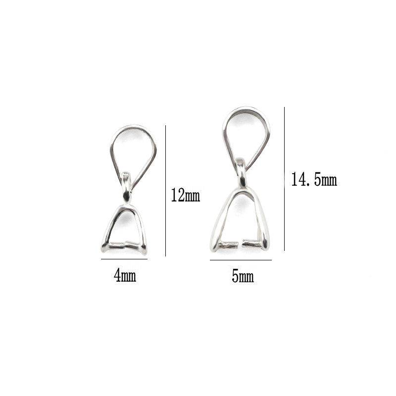 12x4mm/14.5x5mm 925 Sterling Silver Silver Neckle Cuckle Clasps Connectors Opperismi di gioielli in argento Accessori fai -da -te