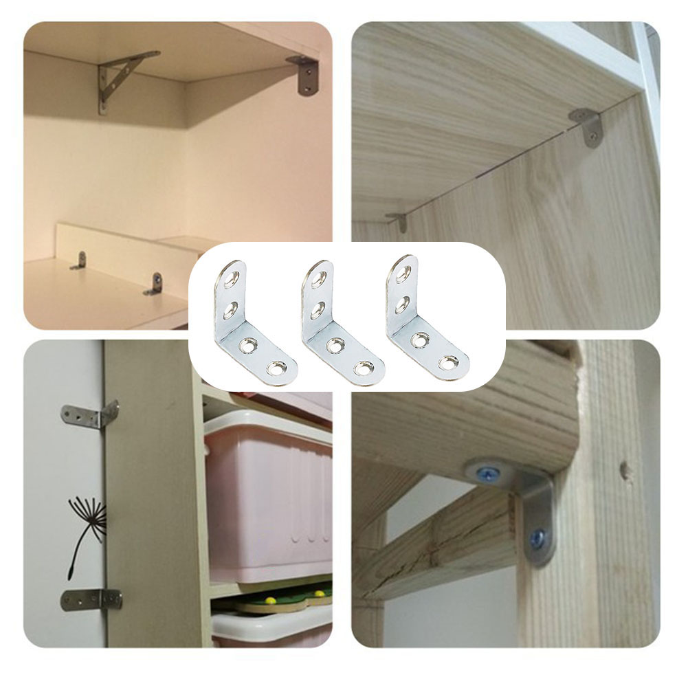 L Combinazioni angoli di staffa Combinazioni ad angolo retto Fastener 40*40 mm con 4*16mm Viti hardware mobili la casa