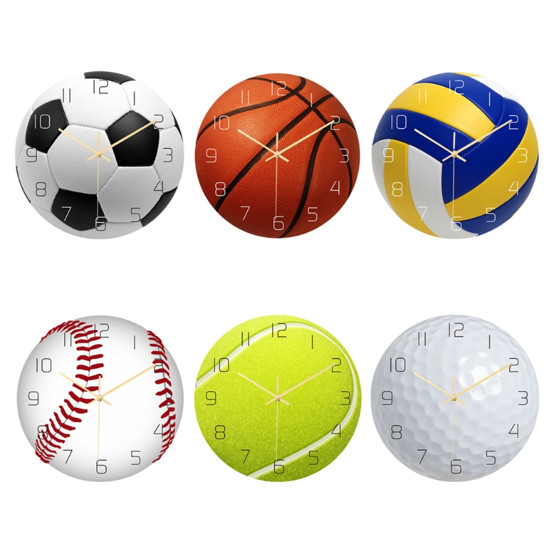 스포츠 볼 벽 시계 축구/농구/배구/야구/테니스/골프 시계 도매