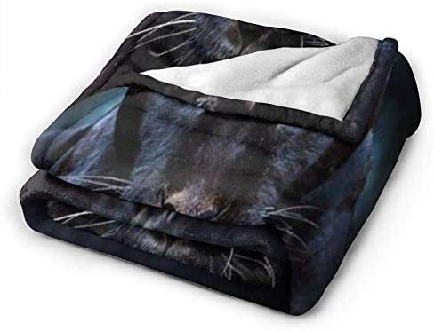 Panther Animal Black Throw Blanket Ultra Soft Velvet Blanket Lightweight Bed Quilt Durable Home Decor Flannel Fleece Blanket