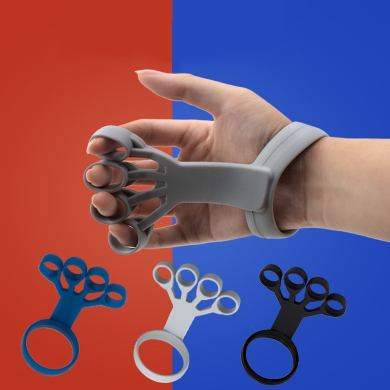 Y1QE Handgrepp STÄRKARE Handfingerövare Hand Underarm Ring Handövare handledsövning Silikon Finger Grippers